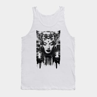 Woman Face Street Art Fashion Tank Top